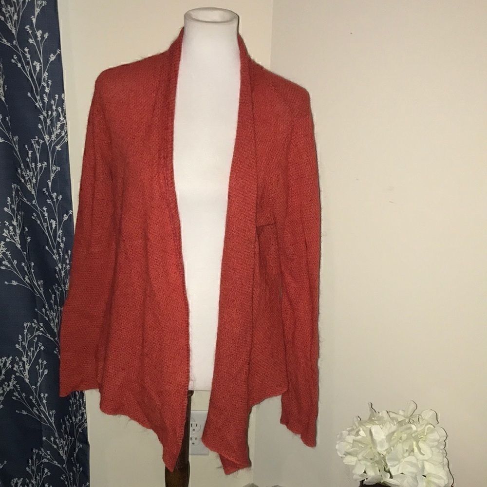 Eileen Fisher Open Front Cardigan Wool Mohair